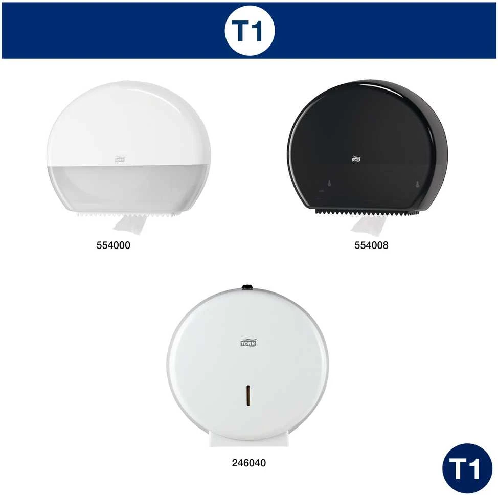Nezatříděno Tualetinis popierius Tork Advanced Jumbo T1, 120272, 2 sluoksniai, 360m, 1800 lapelių, baltos spalvos, 1vnt