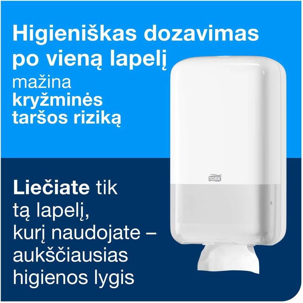 Tualetinis popierius Tork Extra Soft Folded T3, 114276, 2 sluoksniai, 252 lapeliai, baltos spalvos, 1vnt