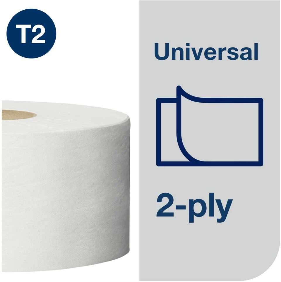 Tualetinis popierius Tork Universal Jumbo Mini T2, baltos spalvos, 110298, 2 sluoksniai, 150 m