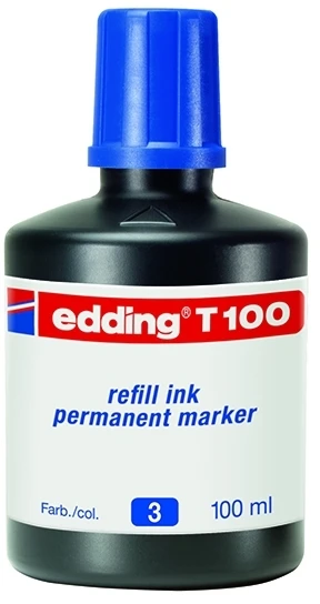 Tušas permanentiniams žymekliams Edding T100, 100ml, juodos spalvos