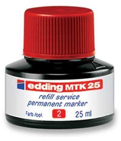 Tušas permanentiniams žymekliams Edding MKT25, 25ml, raudonos spalvos