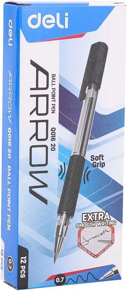 Tušinukas Deli Arrow SoftGrip 0.7 mm juodas