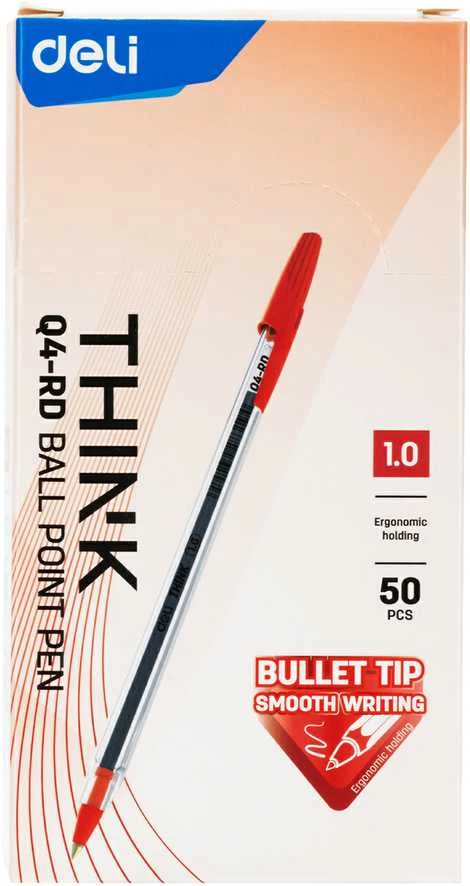 Tušinukas DELI Q4, 1,0 mm, raudonos spalvos