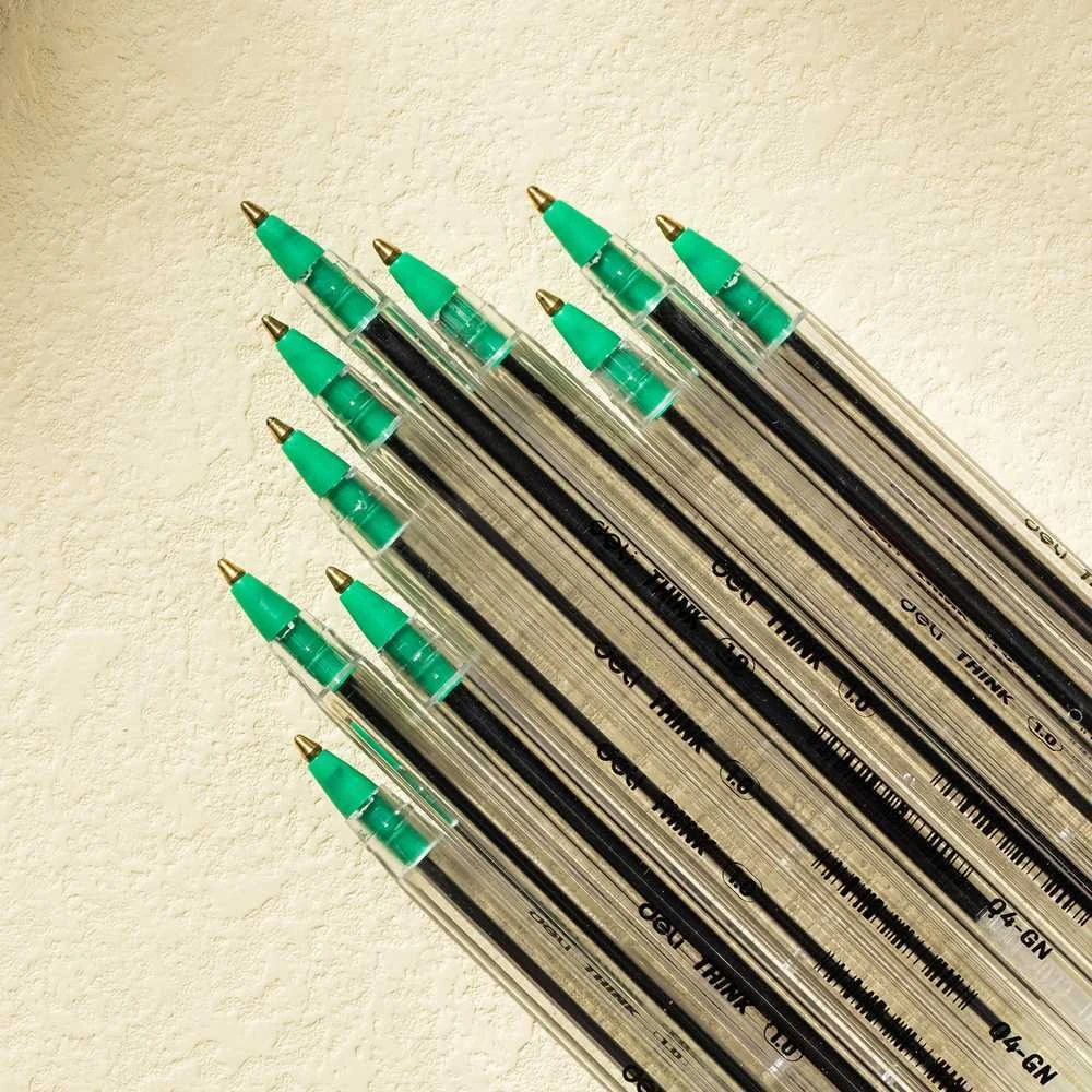 Tušinukas DELI Q4, 1,0 mm, žalios spalvos