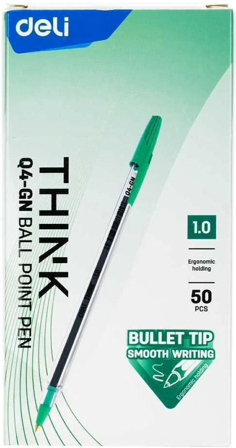 Tušinukas DELI Q4, 1,0 mm, žalios spalvos