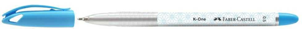 Faber-castell K-one rašiklis, 0,5 mm, mėlynas, vandeniui atsparus