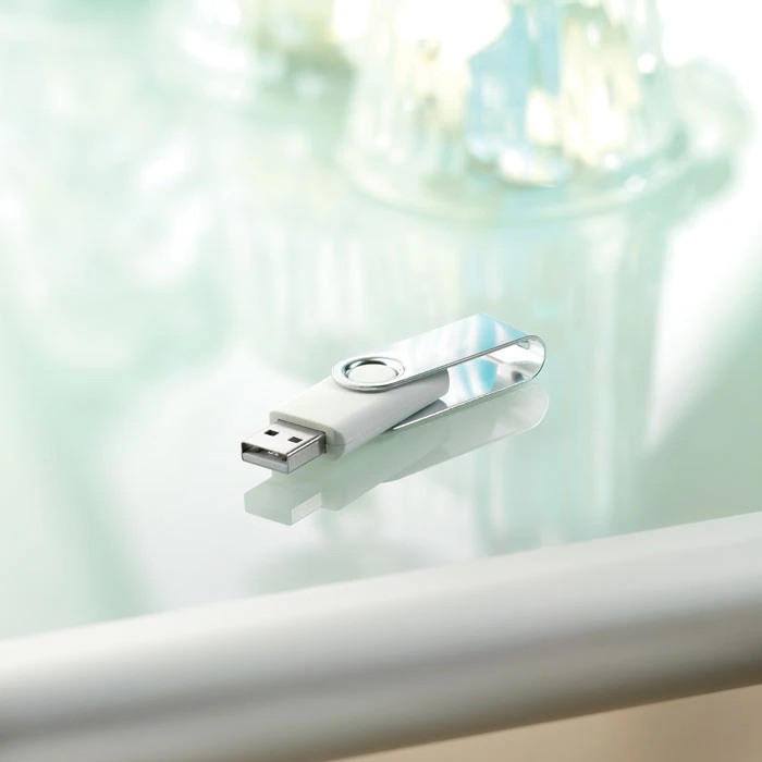 USB atmintinė TECHMATE, 8GB, baltos spalvos