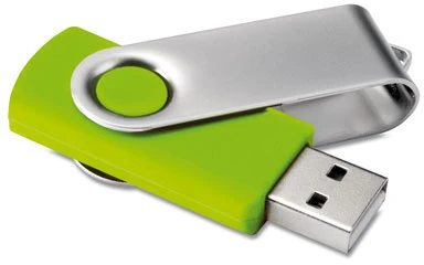 USB atmintinė TECHMATE, 8GB, laimo spalvos