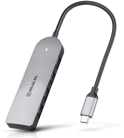 USB šakotuvas REAL-EL CQ-415 pilkas (kosminė pilka)