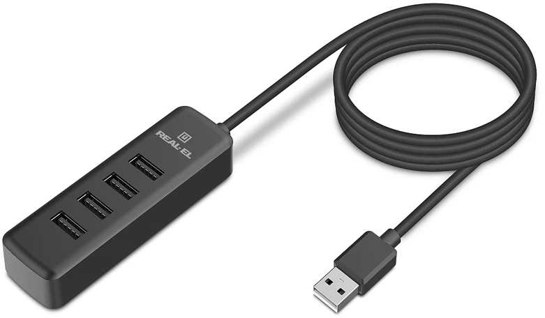 USB šakotuvas REAL-EL HQ-175 juodos spalvos