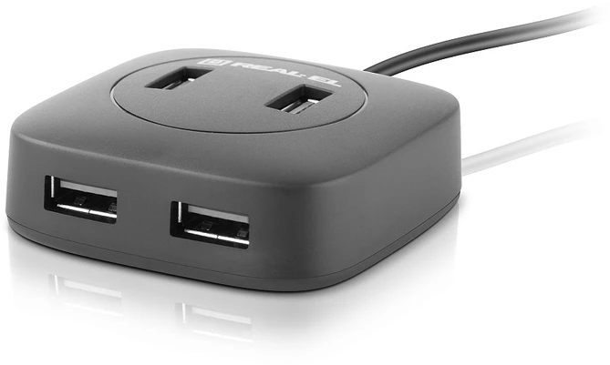 USB šakotuvas REAL-EL HQ-177 juodos spalvos