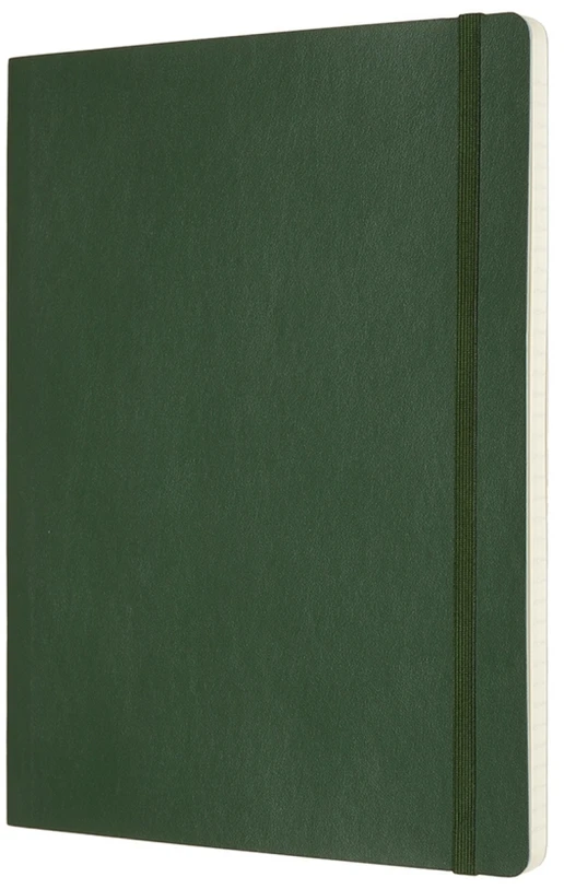 Užrašų knygelė Moleskine, 19x25cm, linijomis, minkštu viršeliu, žalios spalvos