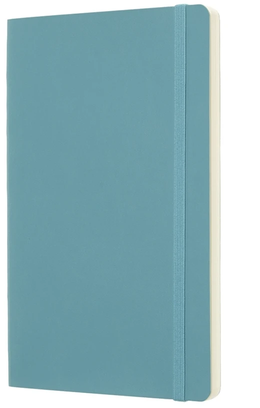Užrašų knygelė Moleskine Classic, 13x21 cm, balti lapai, minkštais viršeliais, šviesiai mėlynos spalvos