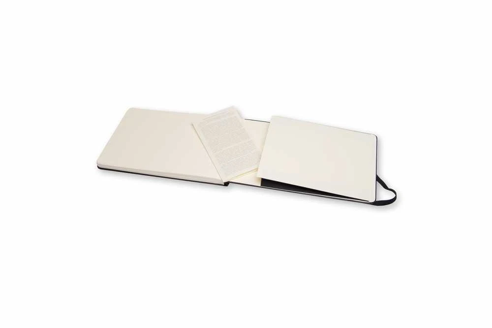Užrašų knygutė Moleskine 13x21cm, balti lapai, minkštu viršeliu, juodos spalvos