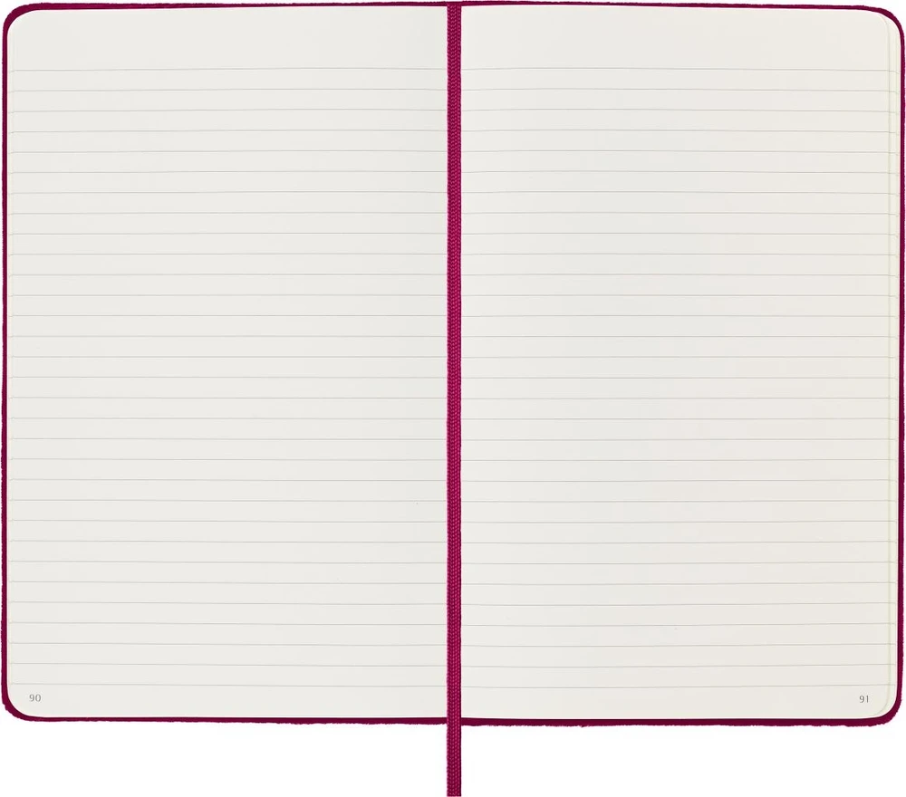 Užrašų knygutė Moleskine, 13x21cm, kietais viršeliais, rožinės spalvos