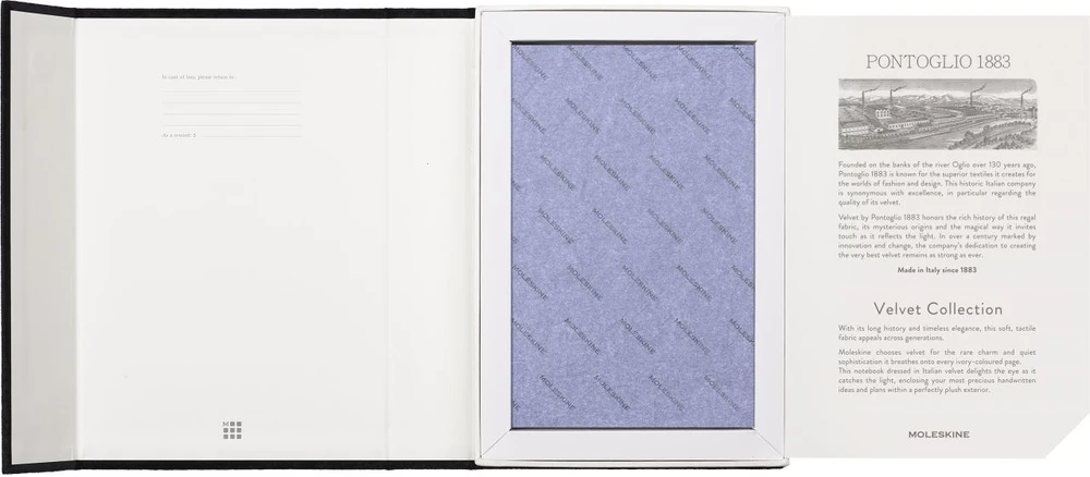 Užrašų knygutė Moleskine, 13x21cm, linijos, kietu viršeliu, violetinės spalvos