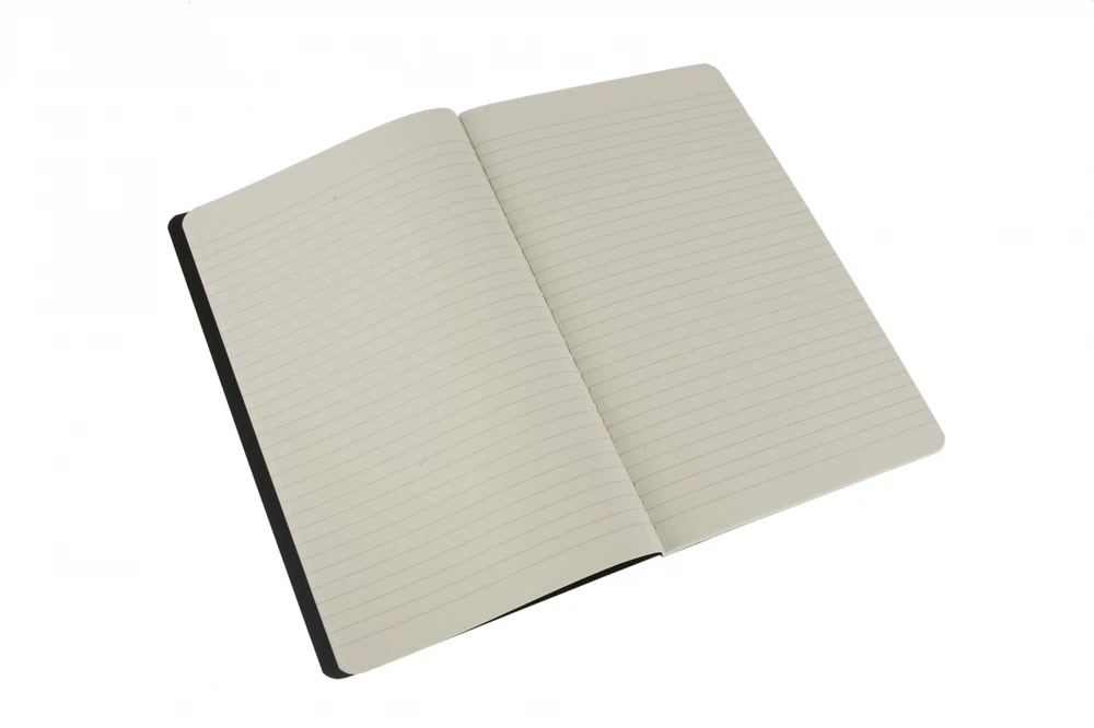 Užrašų knygutė Moleskine Cahier 13x21cm, linijomis, minkštu viršeliu, juodos spalvos, 3 vnt
