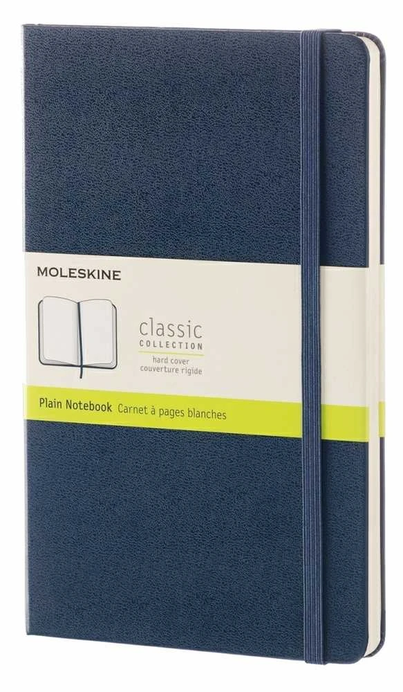 Moleskine Srl Užrašų knygutė Moleskine Classic 13x21cm, baltais lapais, kietu viršeliu, mėlynos spalvos