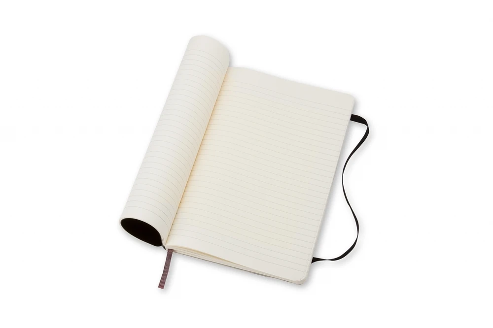 Užrašų knygutė Moleskine Classic 13x21cm, linijomis, minkštu viršeliu, juodos spalvos