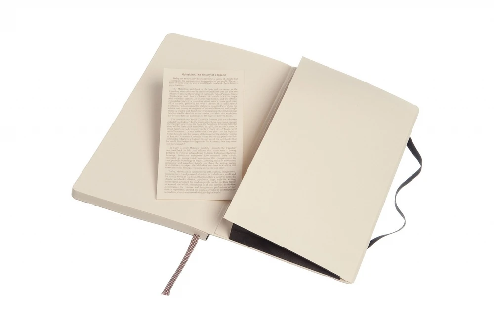 Užrašų knygutė Moleskine Classic 13x21cm, minkštu viršeliu, juodos spalvos