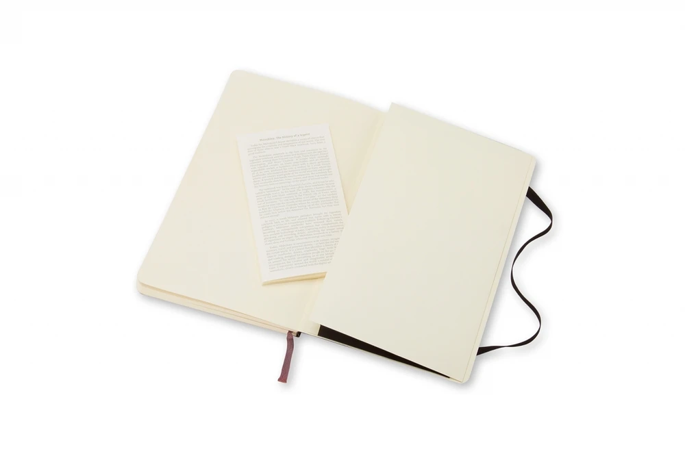 Užrašų knygutė Moleskine Classic 13x21cm, linijomis, minkštu viršeliu, juodos spalvos
