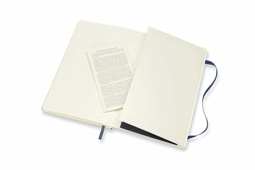 Užrašų knygutė Moleskine Classic 13x21cm, baltais lapais, minkštu viršeliu, mėlynos spalvos