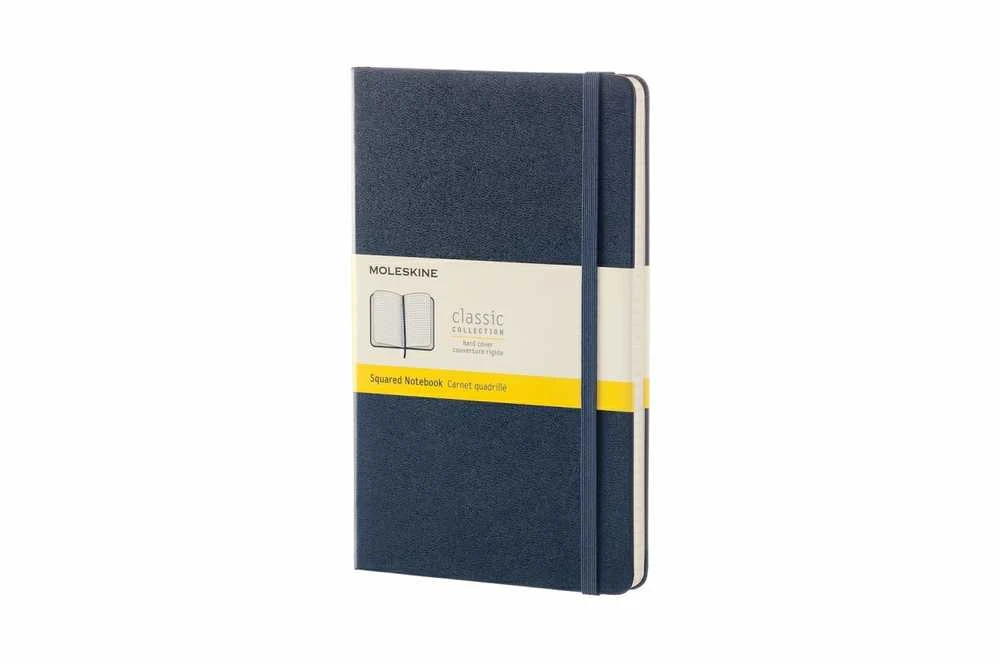 Moleskine Srl Užrašų knygutė Moleskine Classic 13x21cm, langeliais, kietu viršeliu, mėlynos spalvos