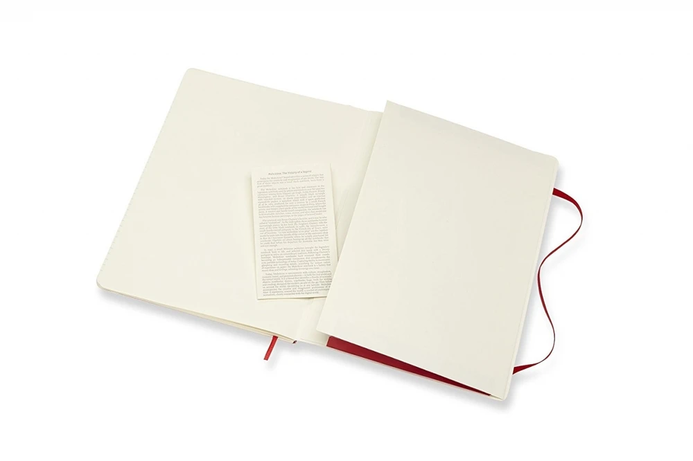Užrašų knygutė Moleskine Classic 19x25cm, linijomis, minkštu viršeliu, raudonos spalvos