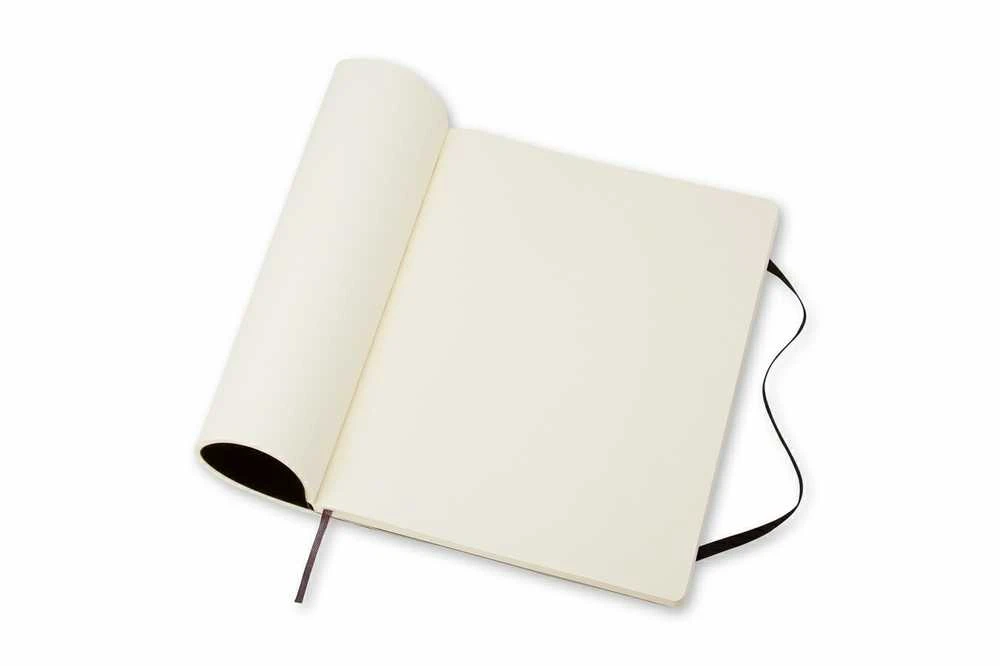 Užrašų knygutė Moleskine Classic 19x25cm, baltais lapais, minkštu viršeliu, juodos spalvos