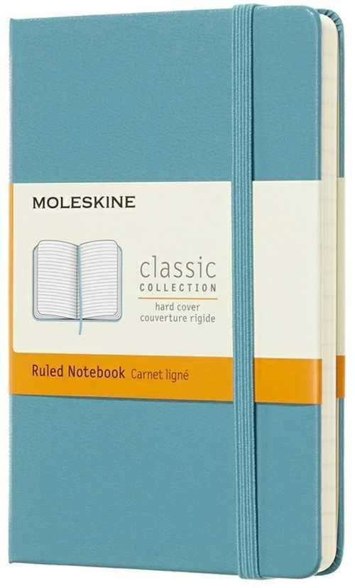 Užrašų knygutė Moleskine Classic, 9x14cm, linijomis, kietu viršeliu, mėlynos spalvos