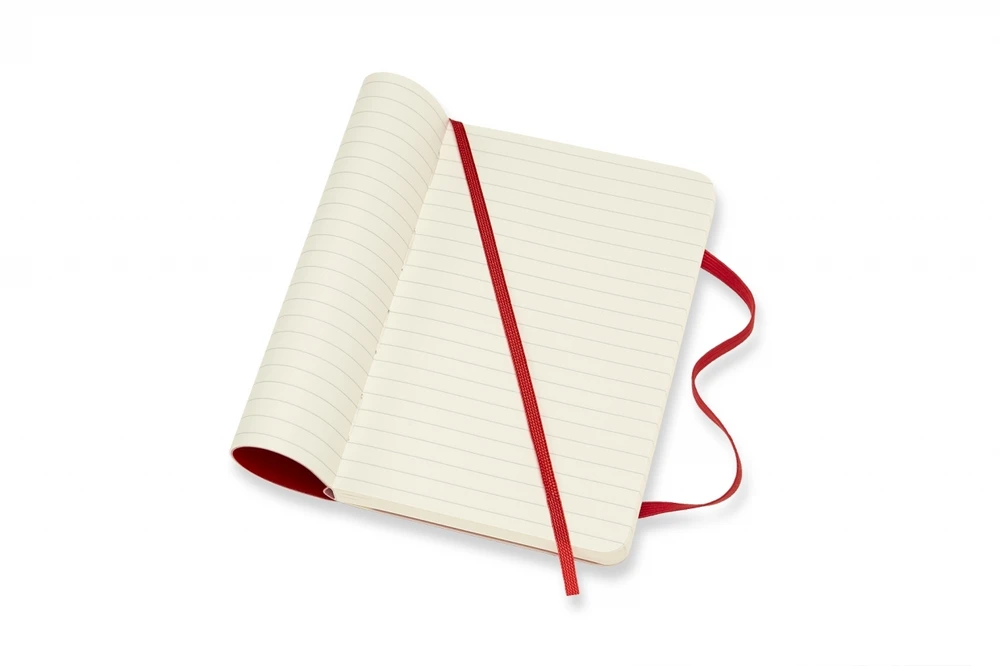*Užrašų knygutė Moleskine Classic 9x14cm, linijomis, minkštu viršeliu, raudonos spalvos