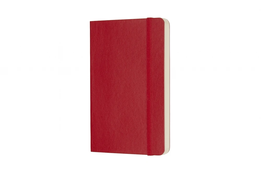 Užrašų knygutė Moleskine Classic 9x14cm, baltais lapais, minkštu viršeliu, raudonos spalvos