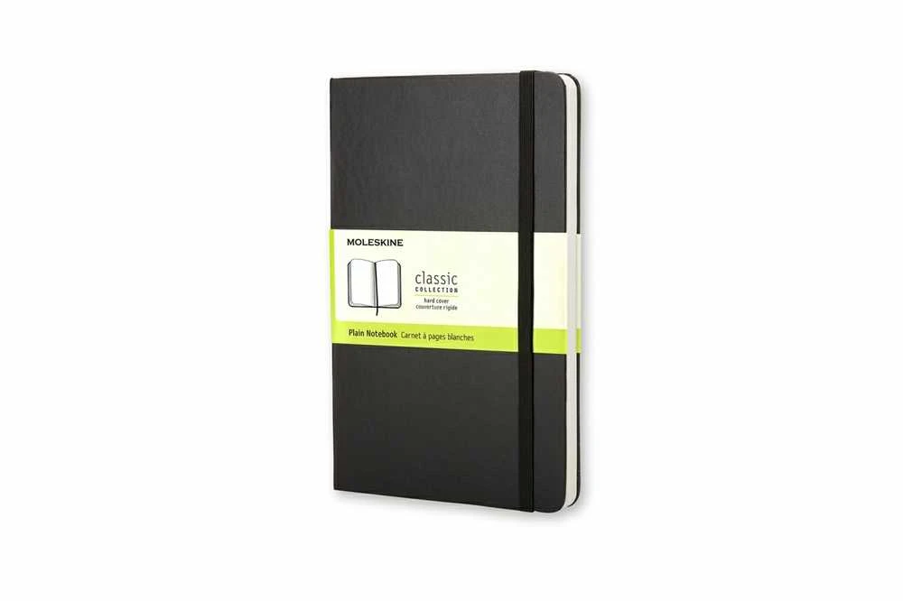 Moleskine Staff Užrašų knygutė Moleskine Classic 9x14cm, baltais lapais, kietu viršeliu, juodos spalvos