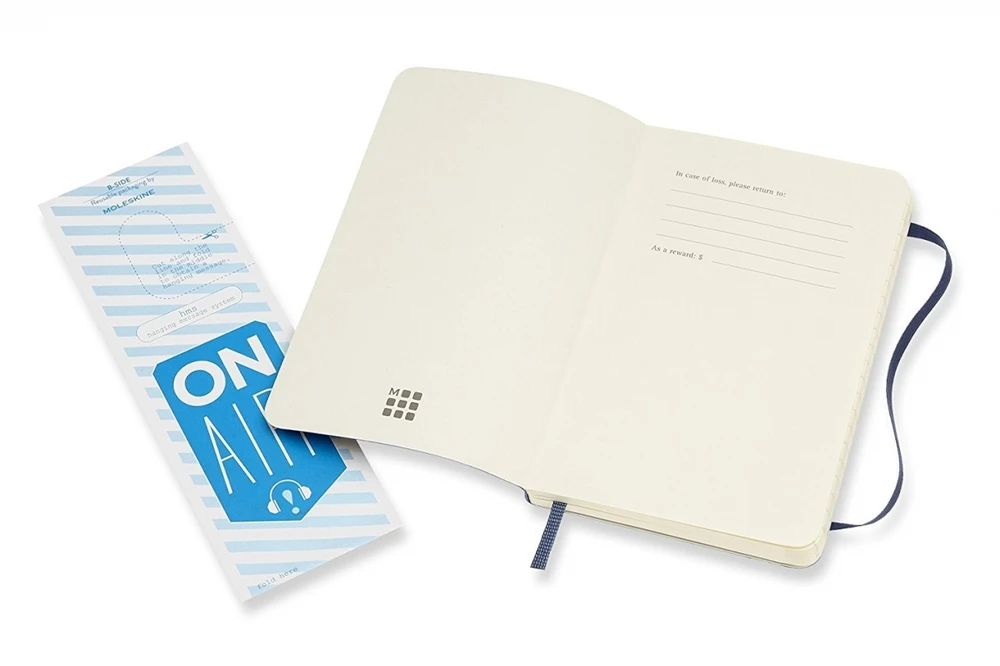 Užrašų knygutė Moleskine Classic 9x14cm, linijomis, minkštu viršeliu, mėlynos spalvos