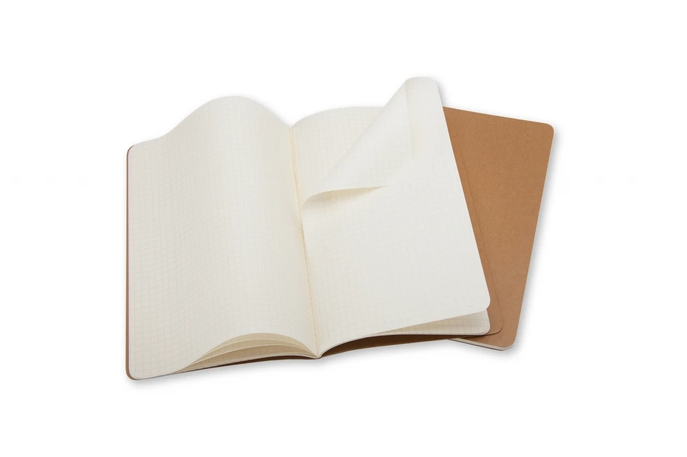 *Užrašų knygutė Moleskine Evernote 13x21cm, langeliais, minkštu viršeliu, 2vnt/pak, rudos spalvos