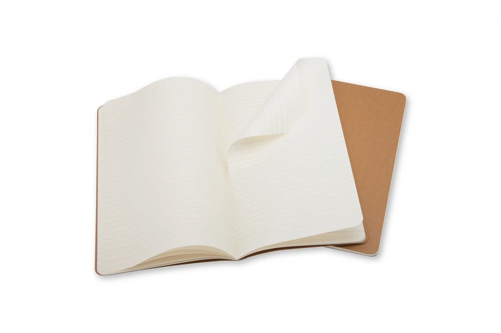 *Užrašų knygutė Moleskine Evernote 13x21cm, linijomis, minkštu viršeliu, 2vnt/pak, rudos spalvos