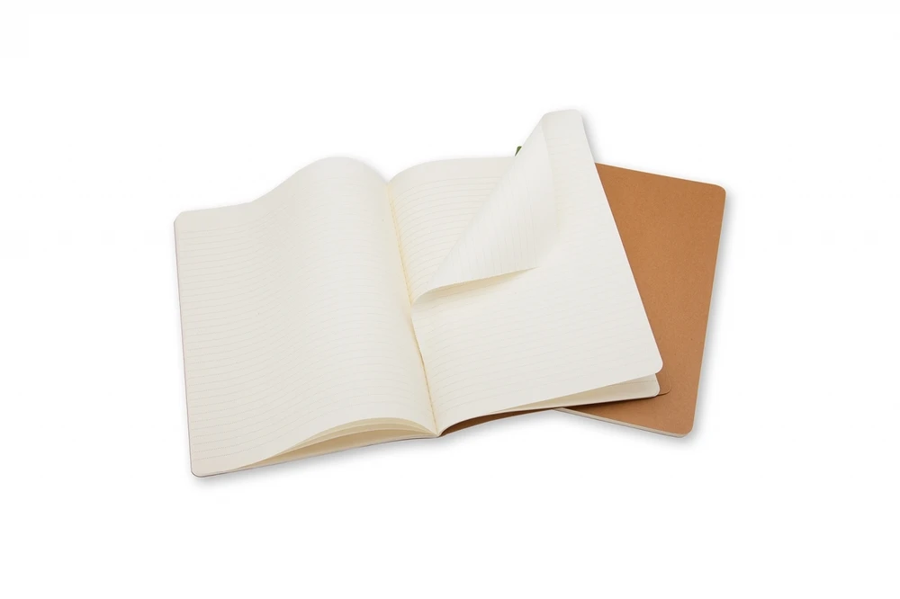 *Užrašų knygutė Moleskine Evernote 19x25cm, linijomis, minkštu viršeliu, 2vnt/pak, rudos spalvos