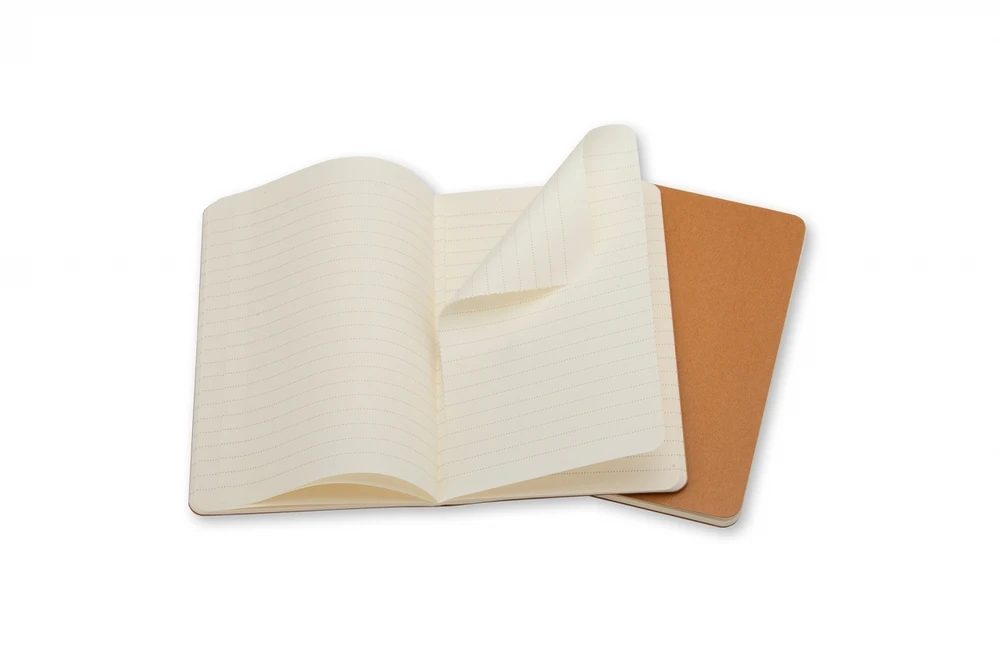 *Užrašų knygutė Moleskine Evernote 9x14cm, linijomis, minkštu viršeliu, 2vnt/pak, rudos spalvos
