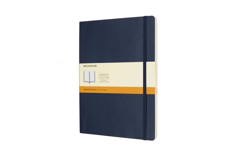 Prime Užrašų knygutė Moleskine, linijomis, minkštu viršeliu, mėlynos spalvos
