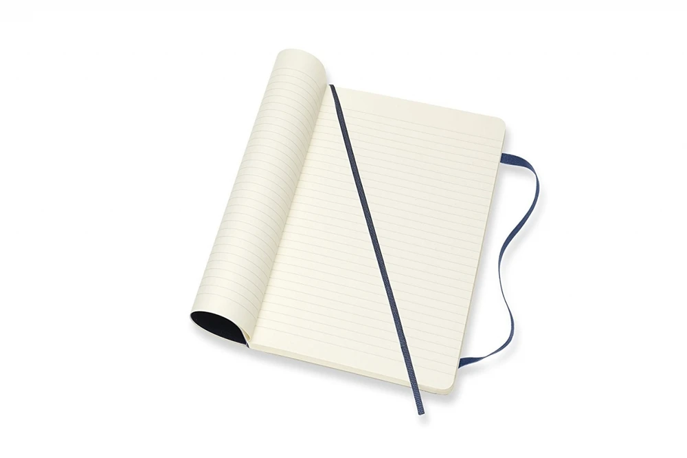 Prime Užrašų knygutė Moleskine, linijomis, minkštu viršeliu, mėlynos spalvos