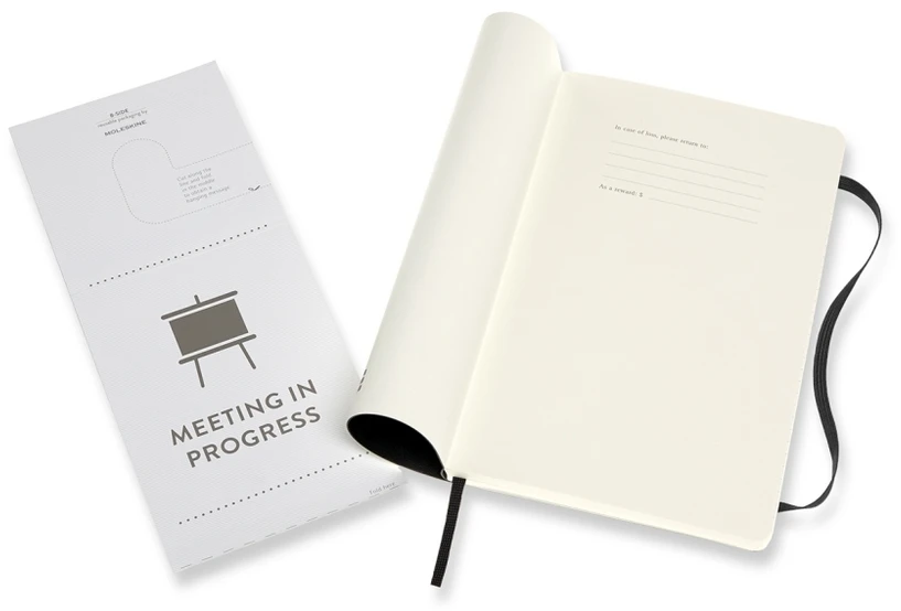 Užrašų knygutė Moleskine Pro, 13x21cm, PRO, minkštais viršeliais, mėlynos spalvos
