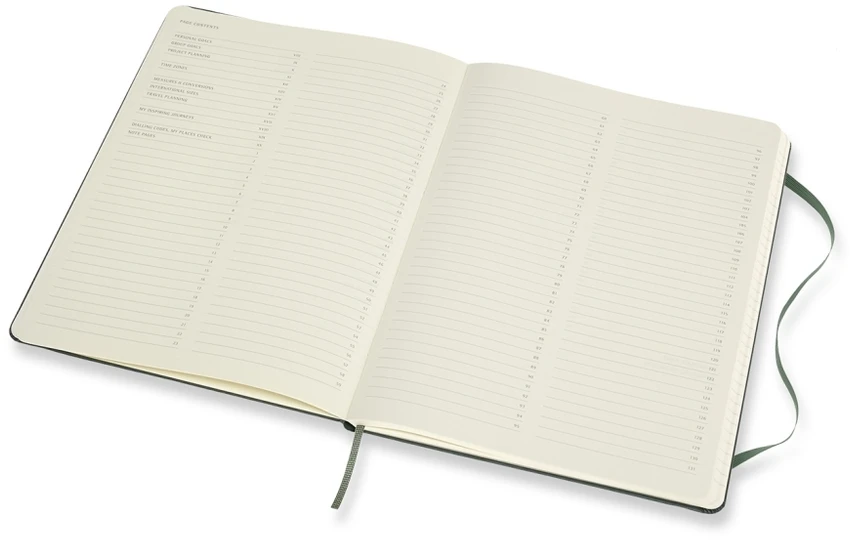 Užrašų knygutė Moleskine PRO,19x25cm, kietais viršeliais, žalios spalvos