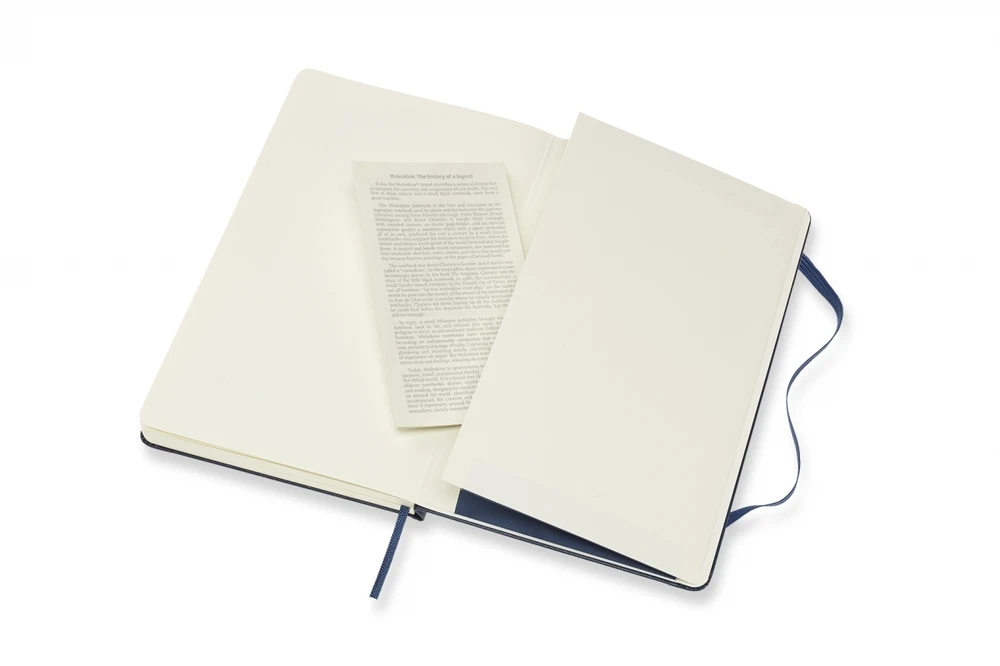 Užrašų knygutė Moleskine Sketchbooks 13x21cm, baltais lapais, kietu viršeliu, mėlynos spalvos
