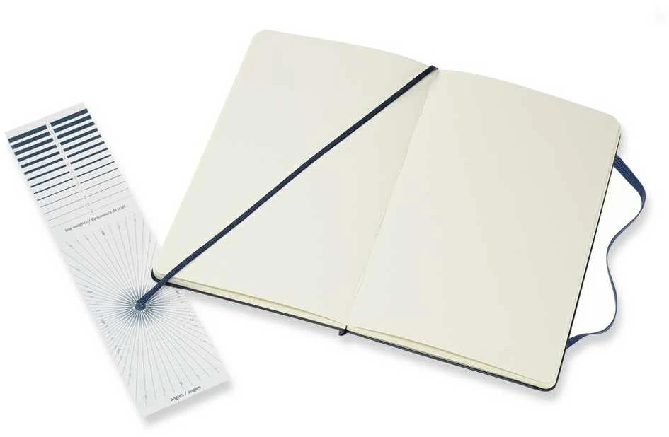 Užrašų knygutė Moleskine Sketchbooks 13x21cm, baltais lapais, kietu viršeliu, mėlynos spalvos