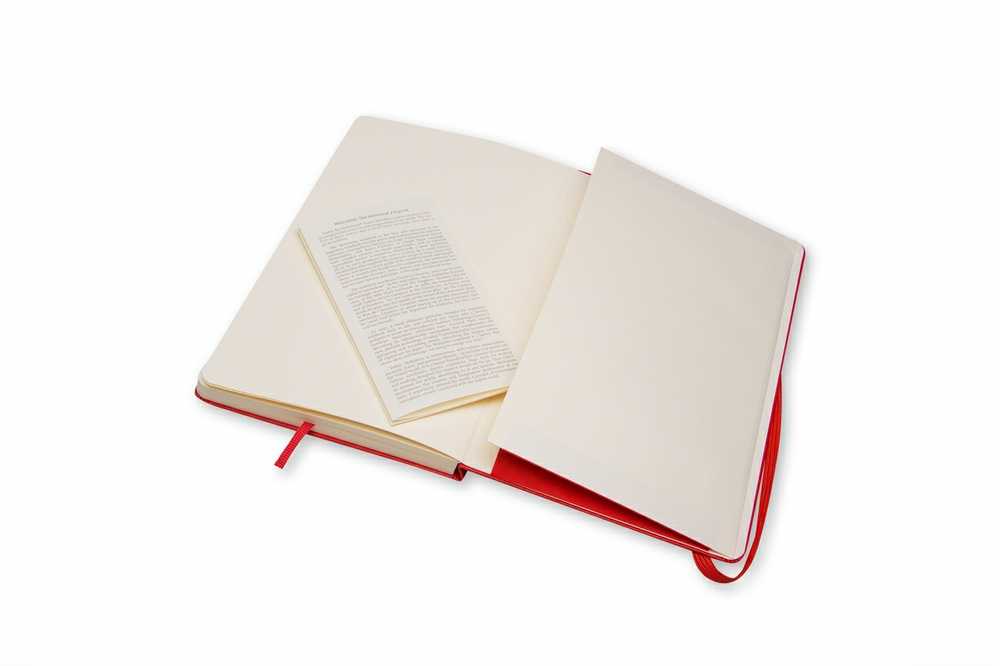 Užrašų knygutė Moleskine Sketchbooks 13x21cm, baltais lapais, kietu viršeliu, raudonos spalvos