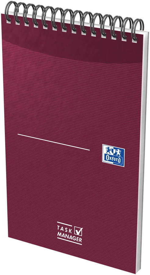 Užrašų knygutė Oxford Task Manager 125x200mm 70 lapų 90g spiralė viršuje