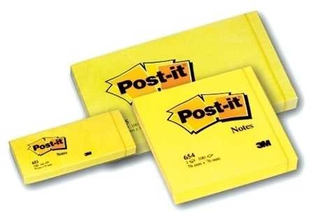 Lipnūs lapeliai 3M Post-it 51x76mm, geltonos spalvos, 12 vnt./pak.