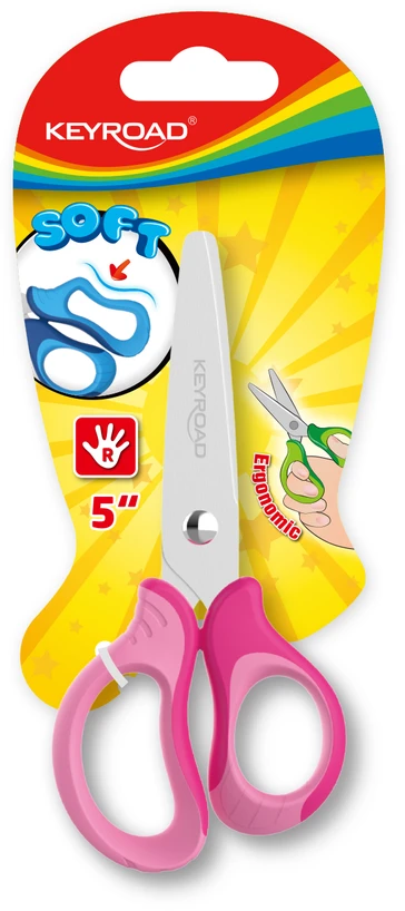 Keyroad Vaikiškos žirklės 13cm, minkštos, ergonomiškos rankenos