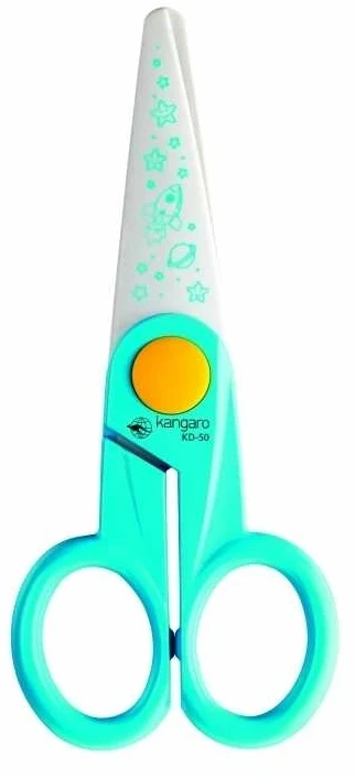 Vaikiškos žirklės Kangaro KD-50/Y, 12,5 cm, įvairių spalvų
