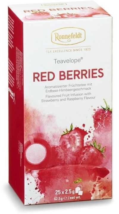 Vaisinė arbata Ronnefeldt Raudona Berries, su vokeliu, 25 pakeliai